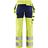 7163 Naisten highvis riipputaskuhousut stretch