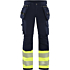 7193 Naisten highvis riipputaskuhousut 4-way stretch