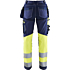 7196 Naisten highvis riipputaskuhousut stretch