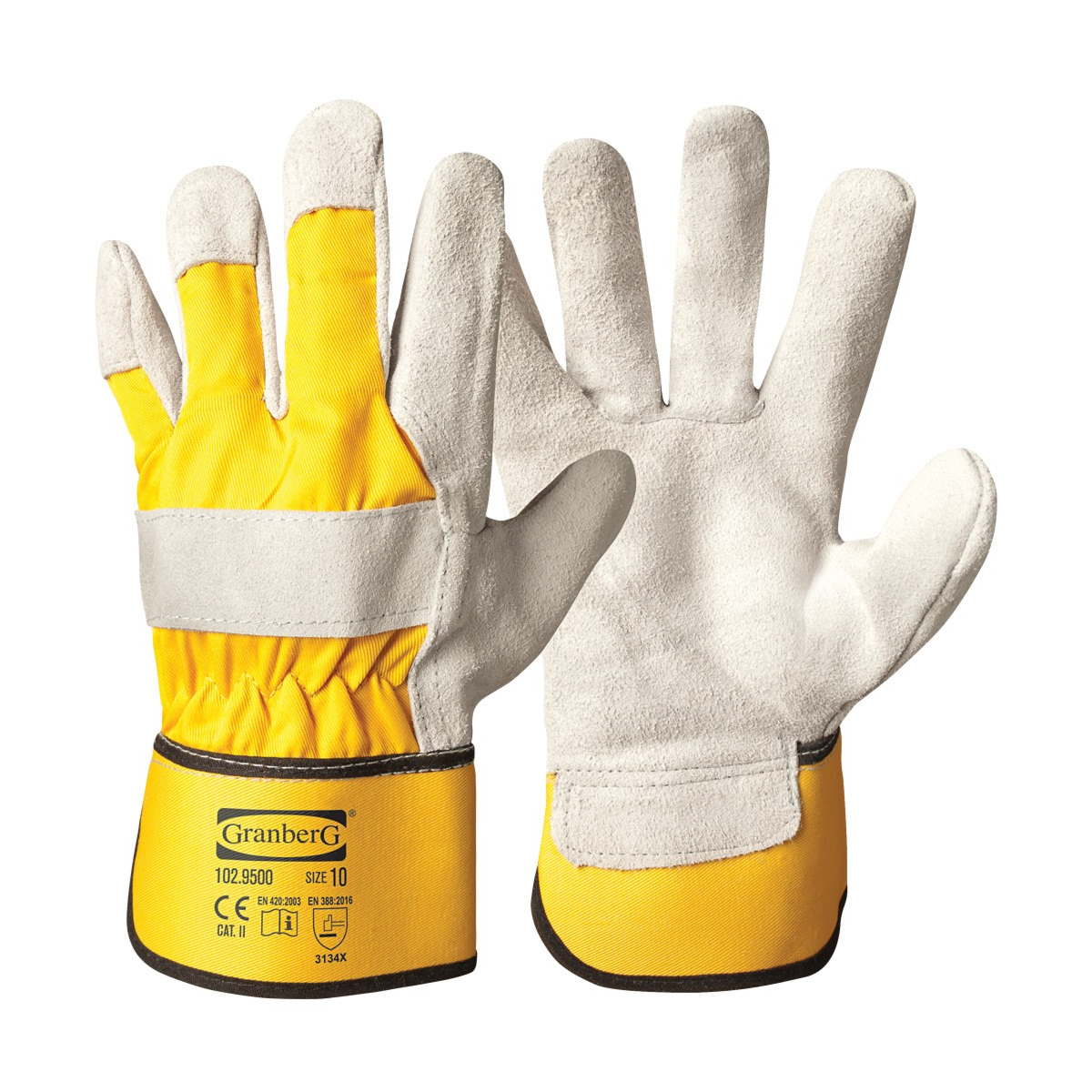 Työkäsineet kämmenellä vuorattuina, 12 paria