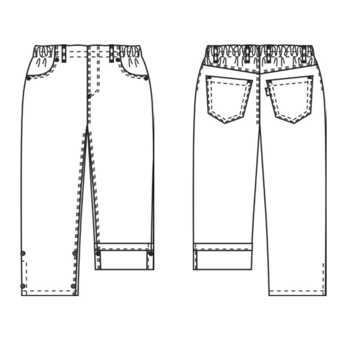 Unisex-caprihousut, PULL-ON, Harmony