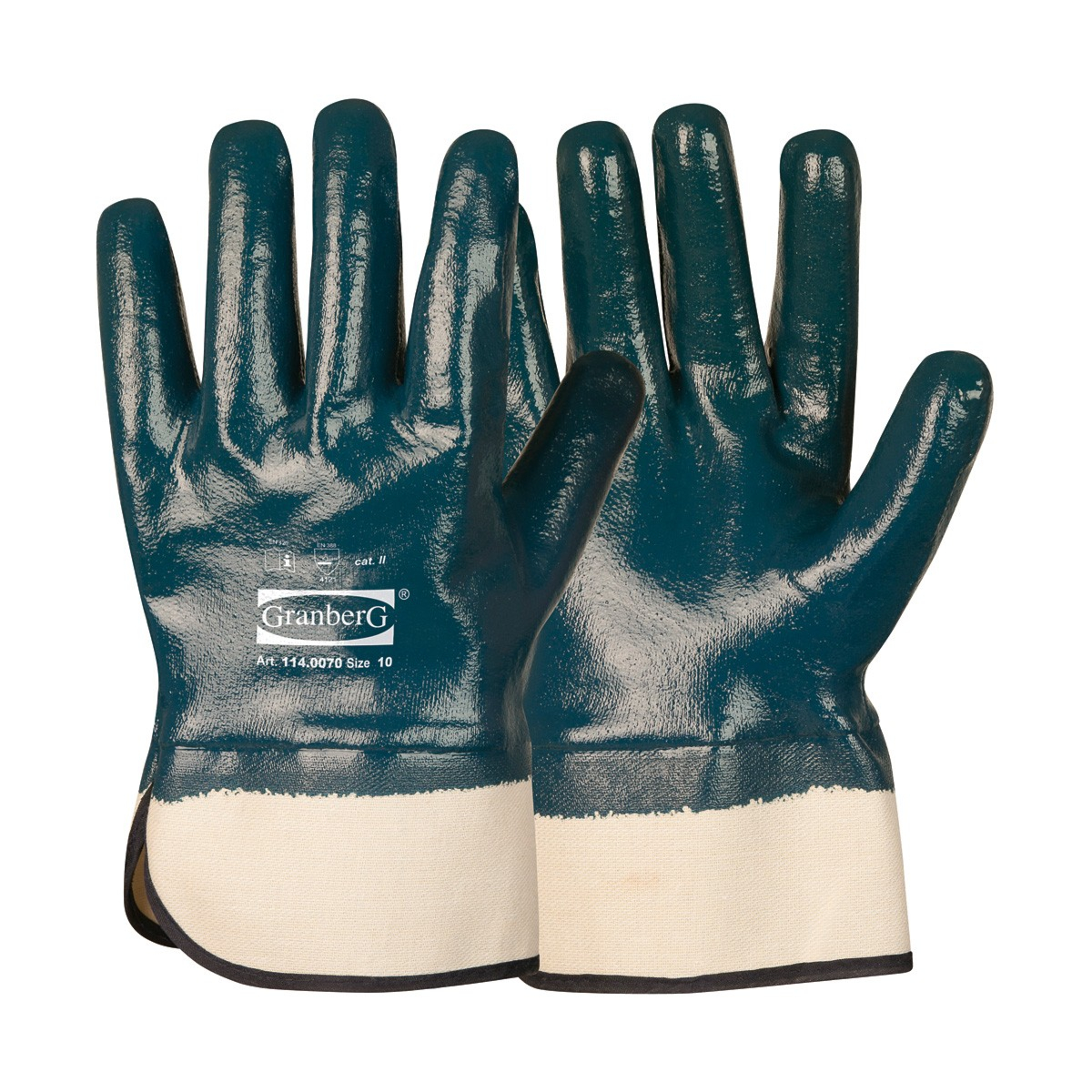 Työkäsineet hihansuissa, 12 paria