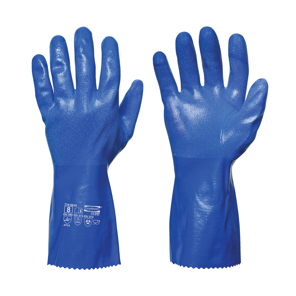 Nitriilikäsineet kemikaaleille, Chemstar® Interlock-vuorilla, 5 paria