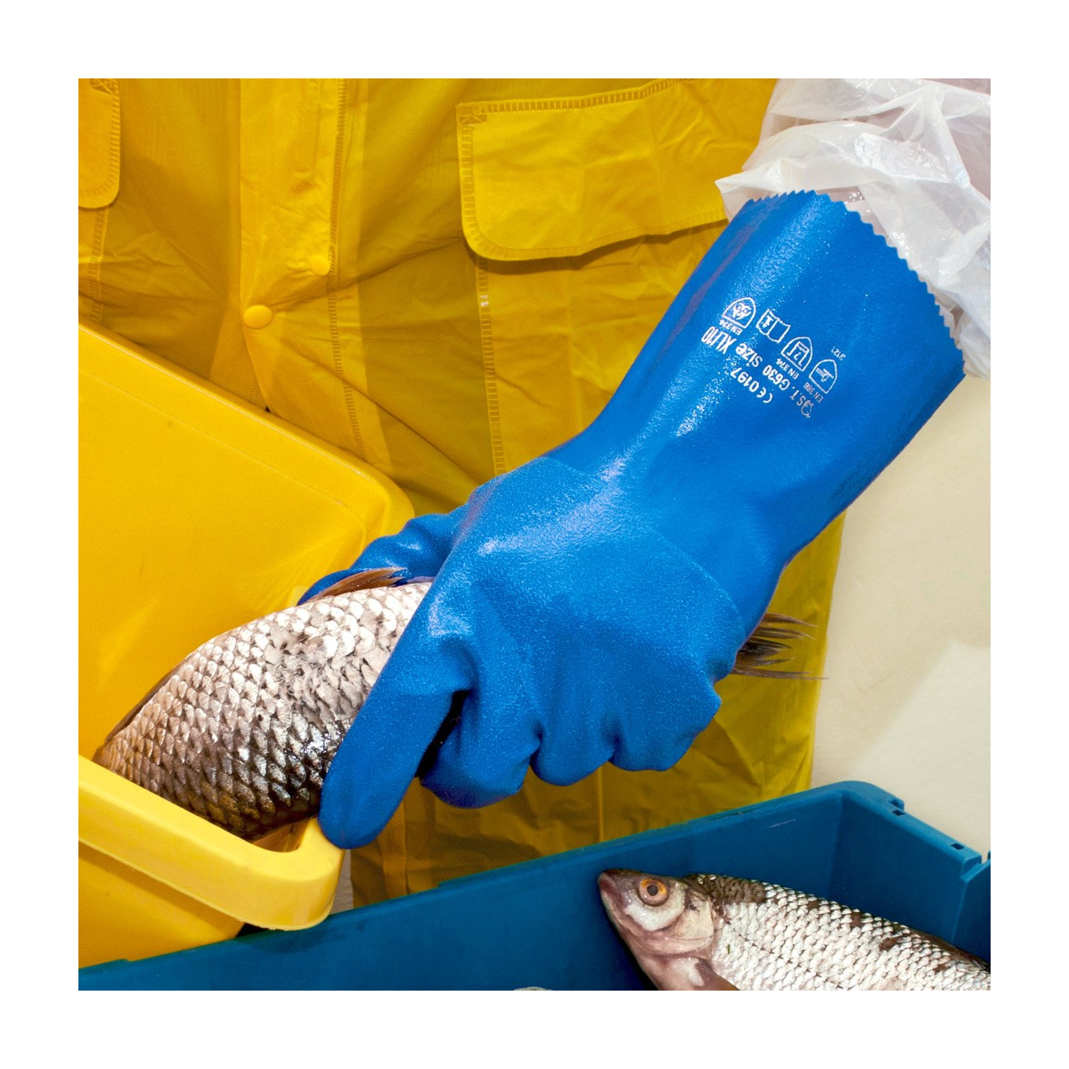 Nitriilikäsineet kemikaaleille, Chemstar® Interlock-vuorilla, 5 paria