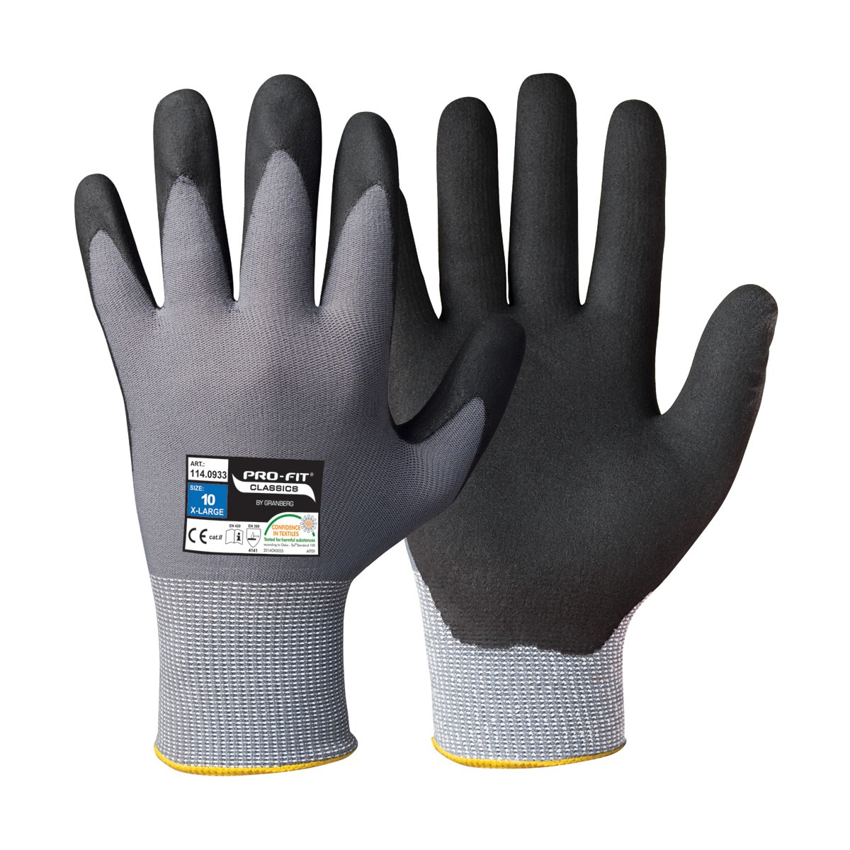 Kosketusnäytön kanssa yhteensopivat Powerfit®-asennuskäsineet, Oeko-Tex® 100 -hyväksytyt, 12 paria