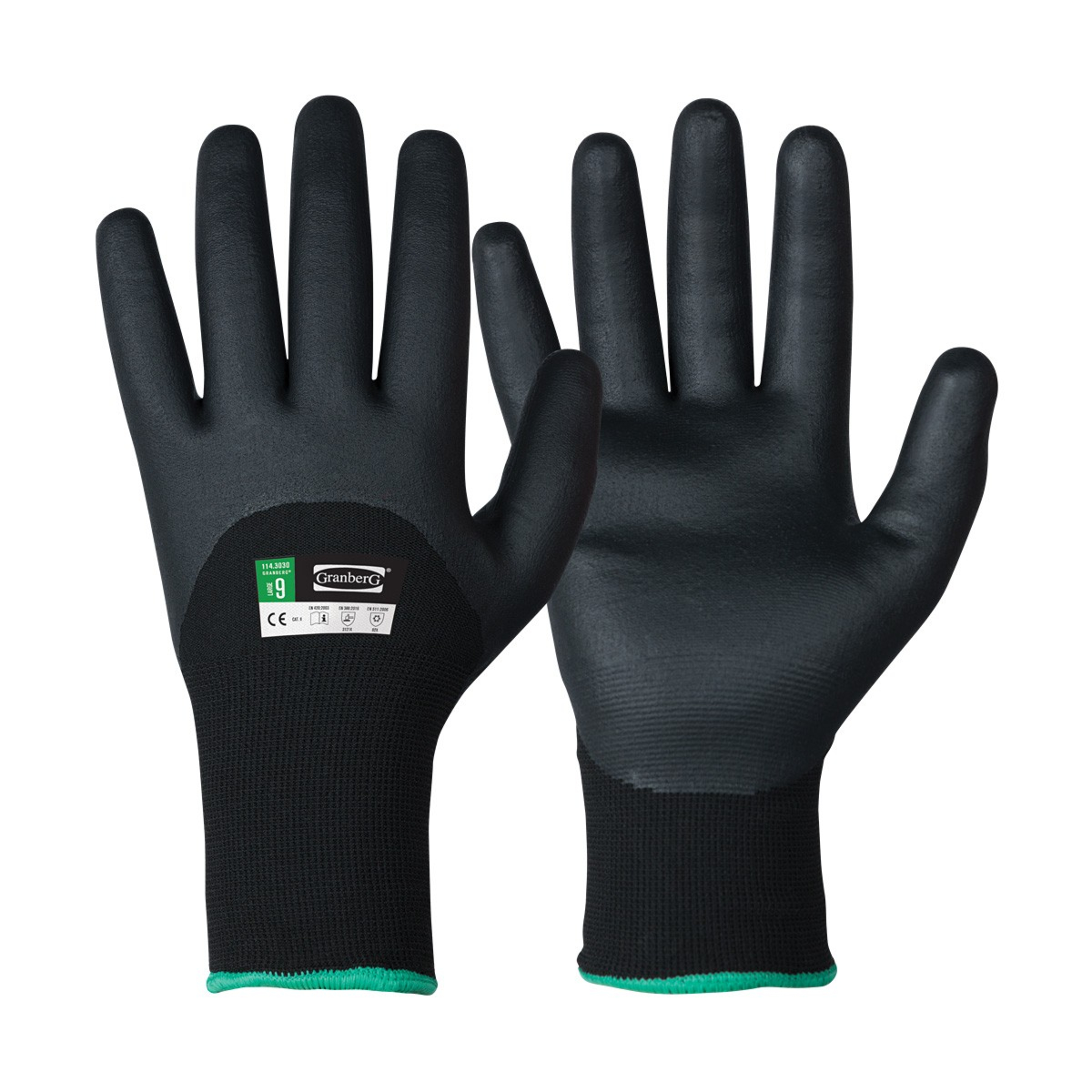 Kestävät talvikäsineet, 12 paria, pinnoitetut, kokoonpanon talvikäsineet