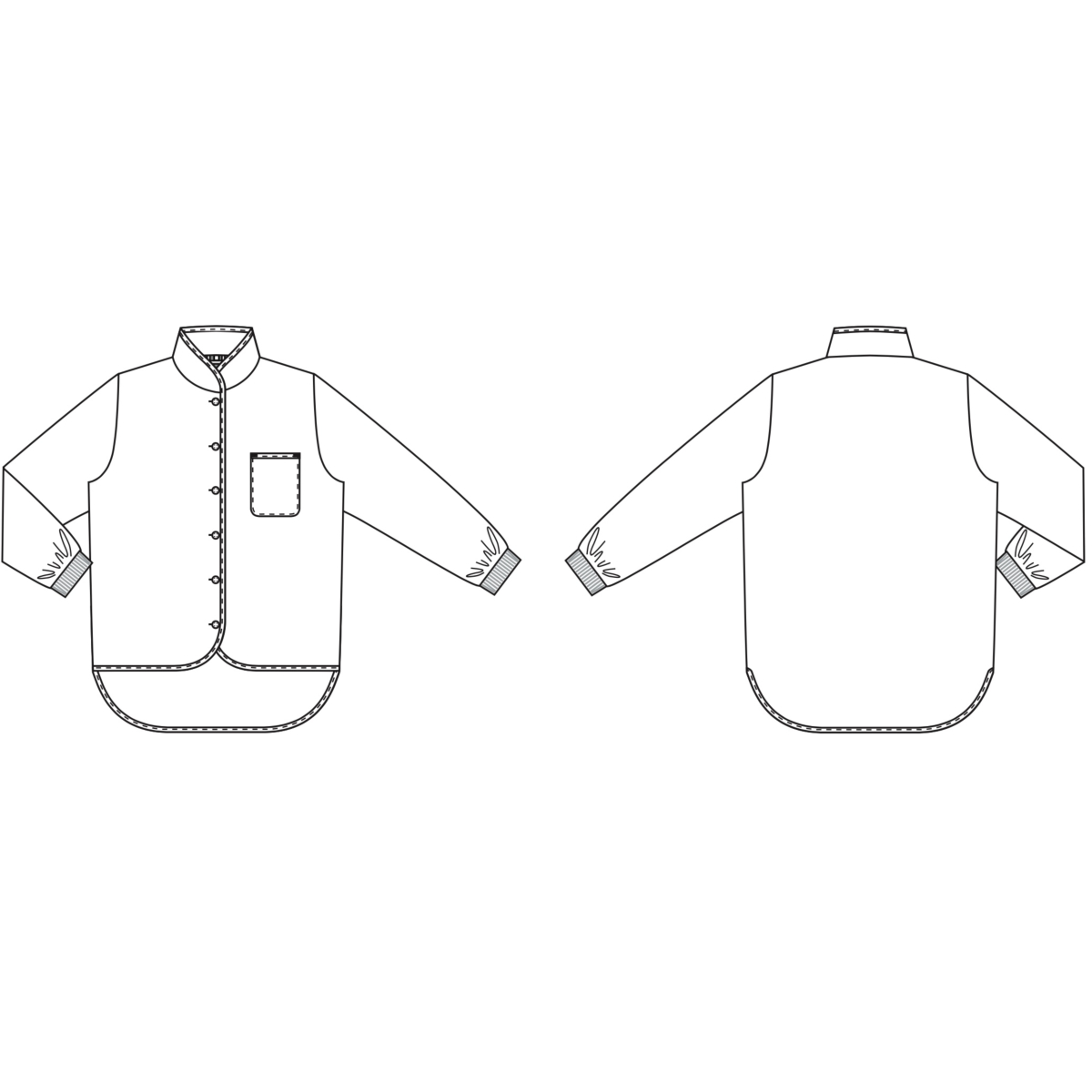 Neuletakki nappikiinnityksellä, pitkähihainen, Move