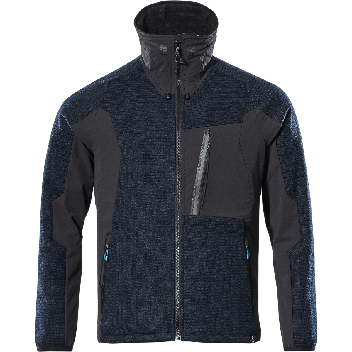 Neulottu takki vetoketjulla