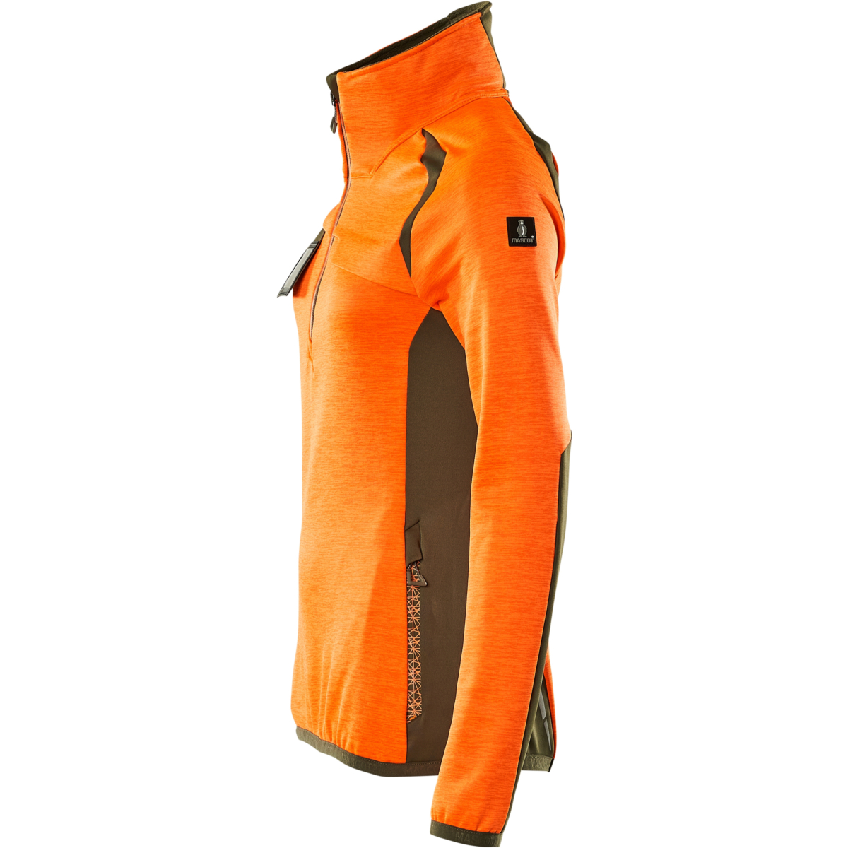 Fleece-neulepusero, jossa puolipitkä vetoketju