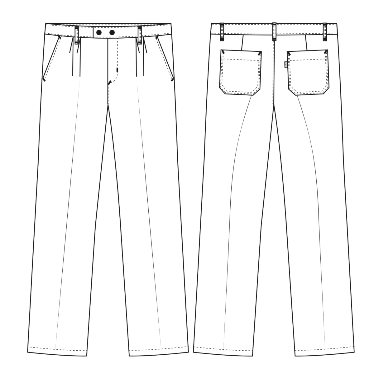 Klassiset miesten housut, joissa on laskoksia, Club-Classic