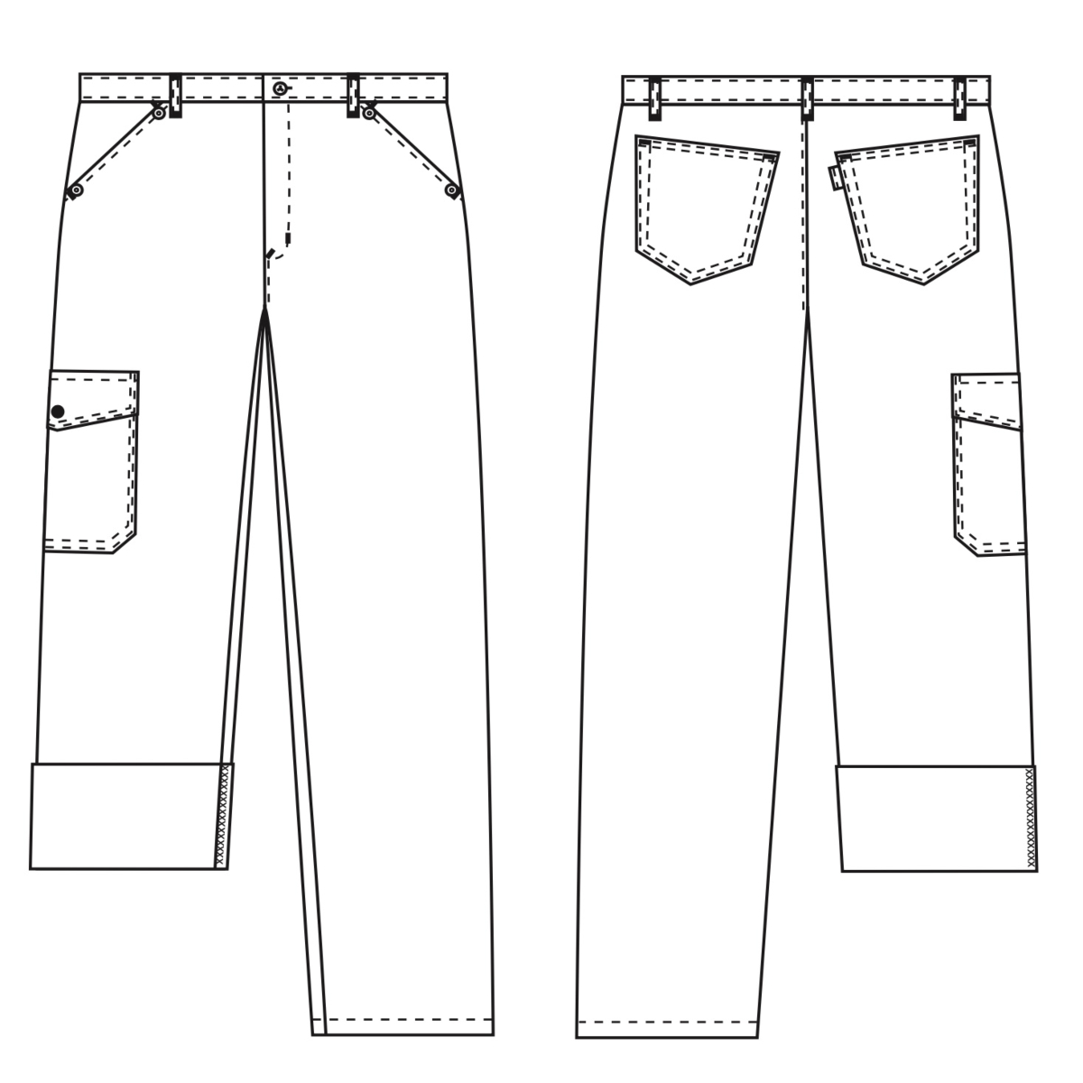 Housut, nurinpäin käännettyinä