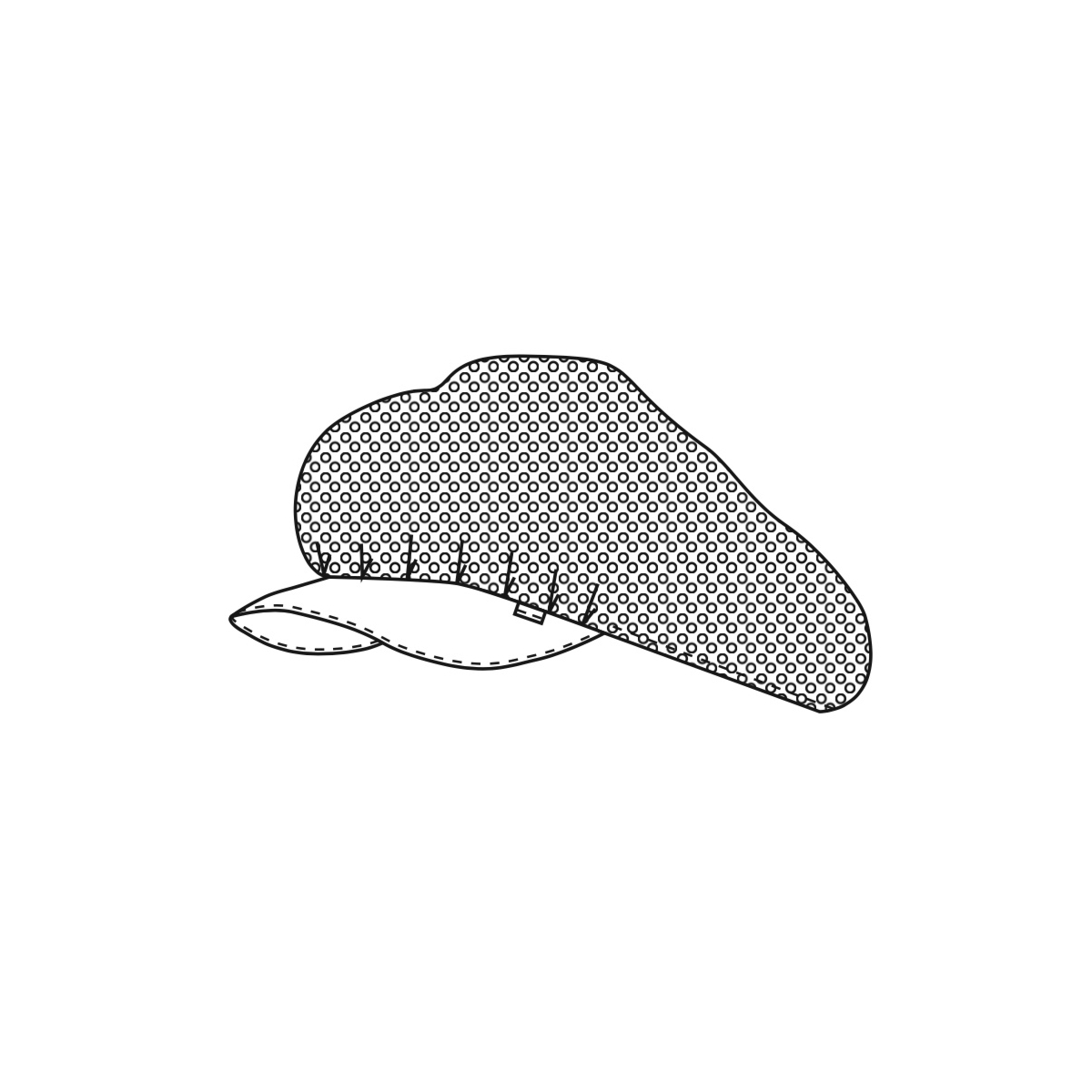 Lippalakki hiuksilla