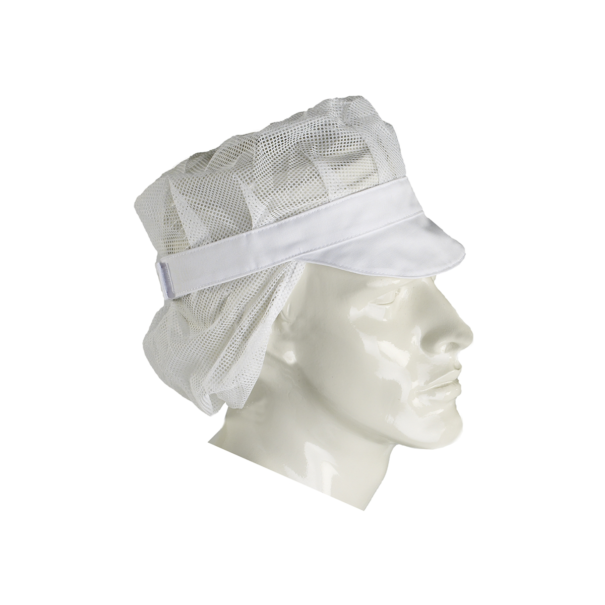 Lippalakki hiusverkolla ja hiusverkkopussilla