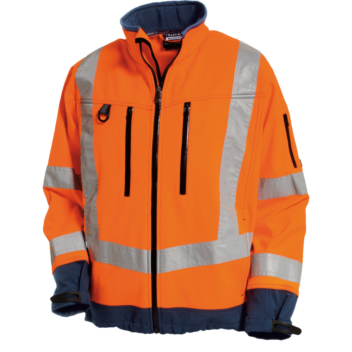 Huomiovärinen softshell-takki