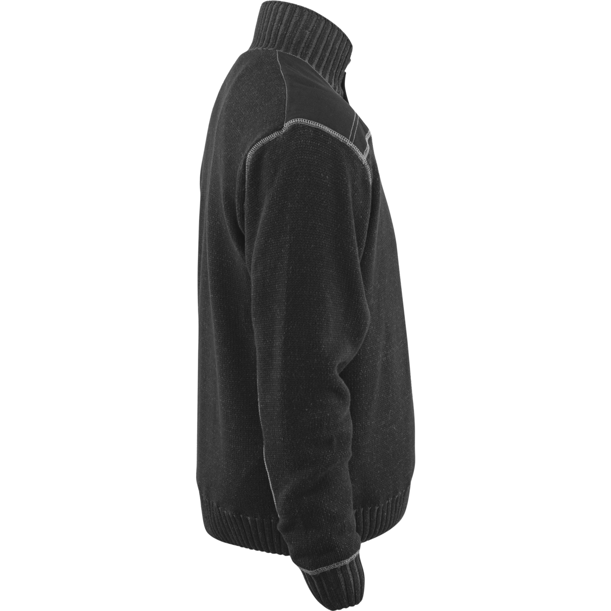 Neulottu neulepusero, jossa puolipitkä vetoketju