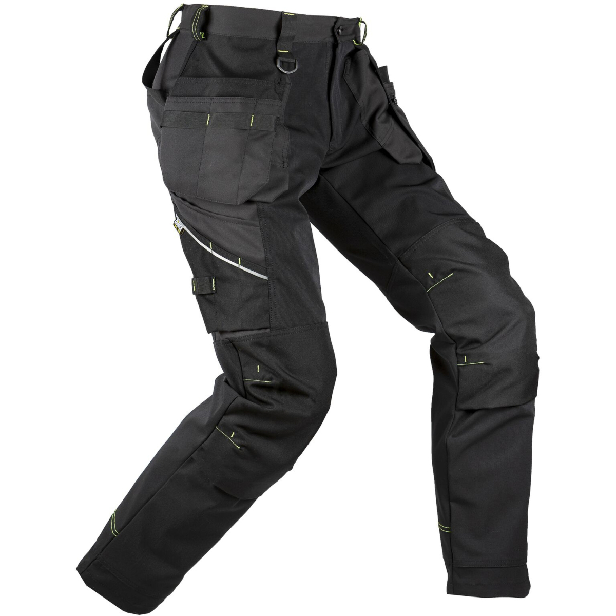 Superstretch-tyyliset, roikkuvilla taskuilla varustetut housut 6086