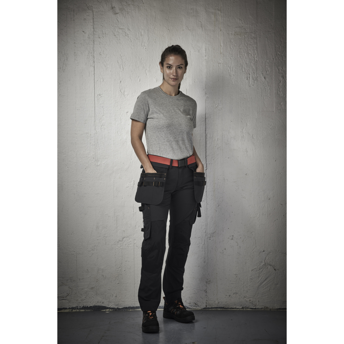 2371 Naisten Craftsman-housut, joustavat