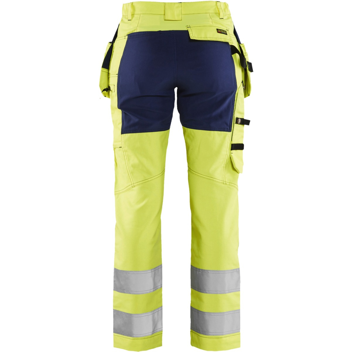 7163 Naisten highvis riipputaskuhousut stretch