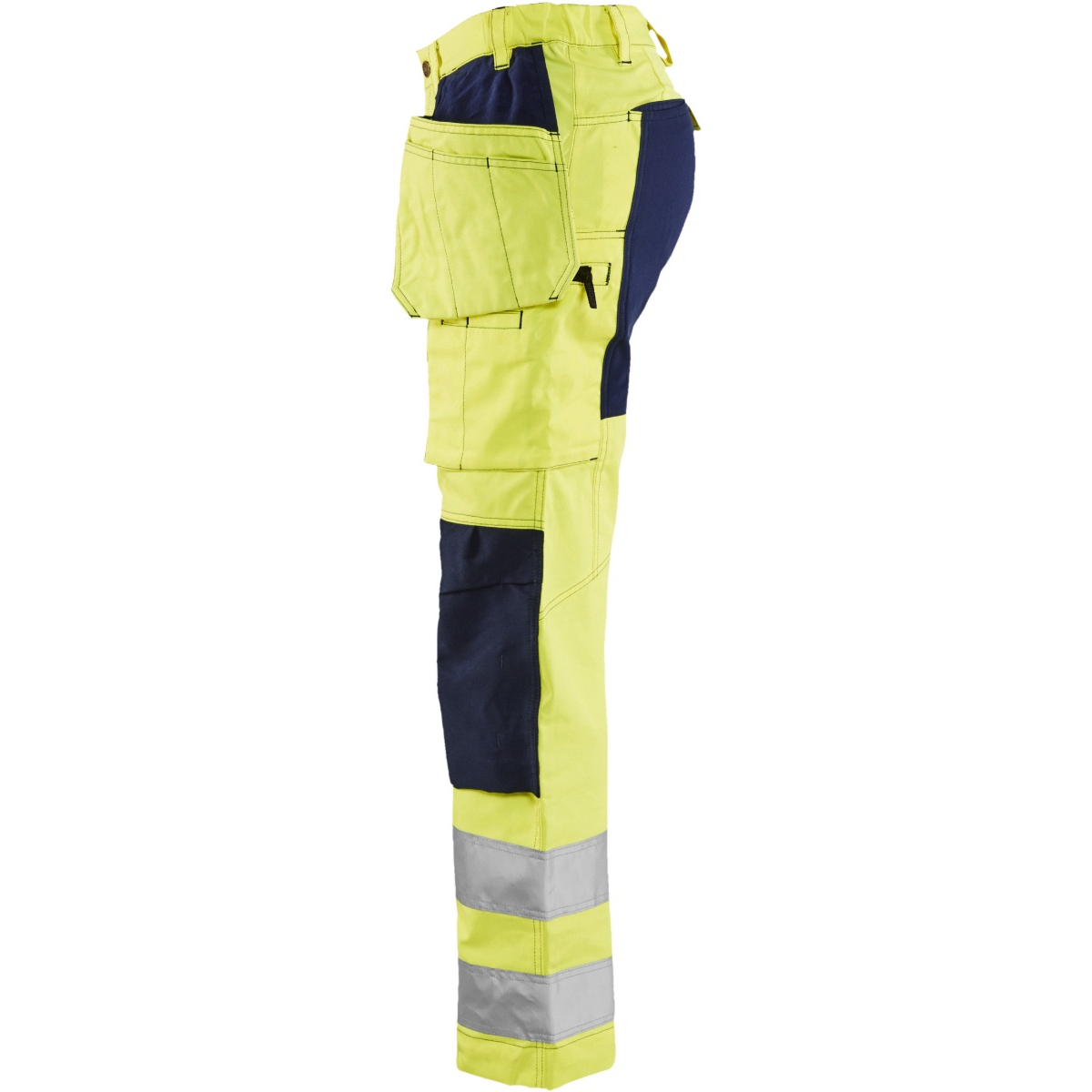 7163 Naisten highvis riipputaskuhousut stretch