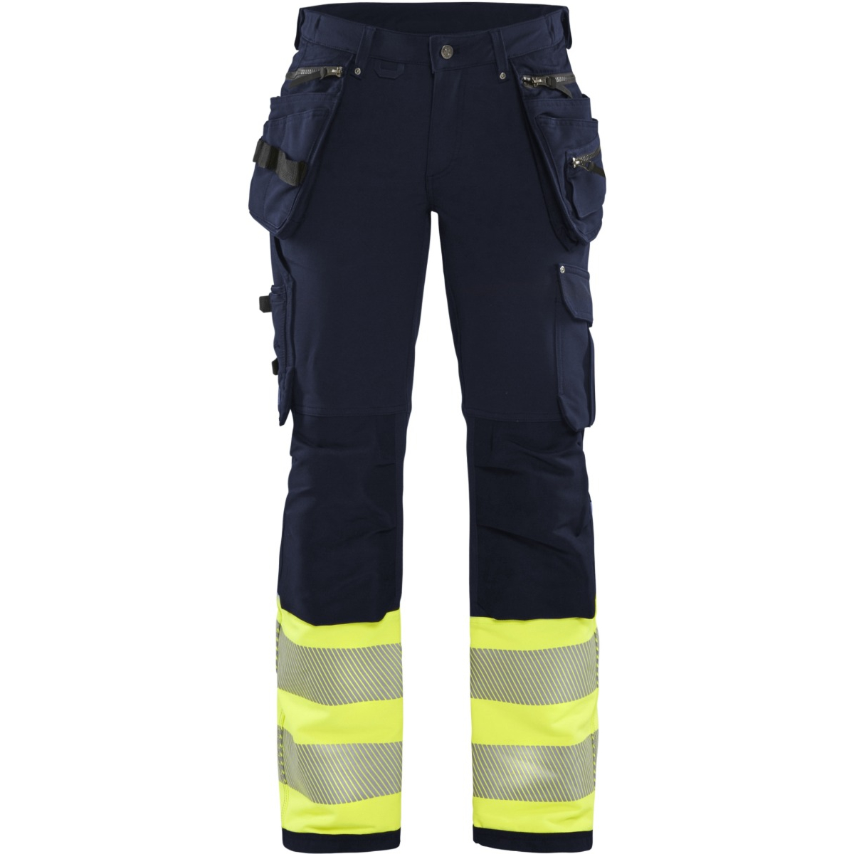 7193 Naisten highvis riipputaskuhousut 4-way stretch