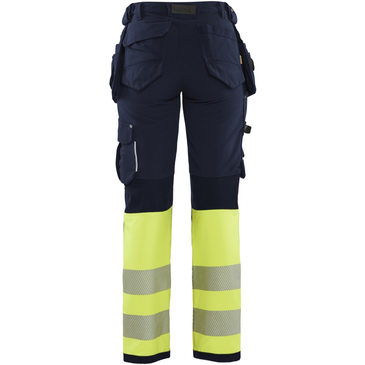 7193 Naisten highvis riipputaskuhousut 4-way stretch
