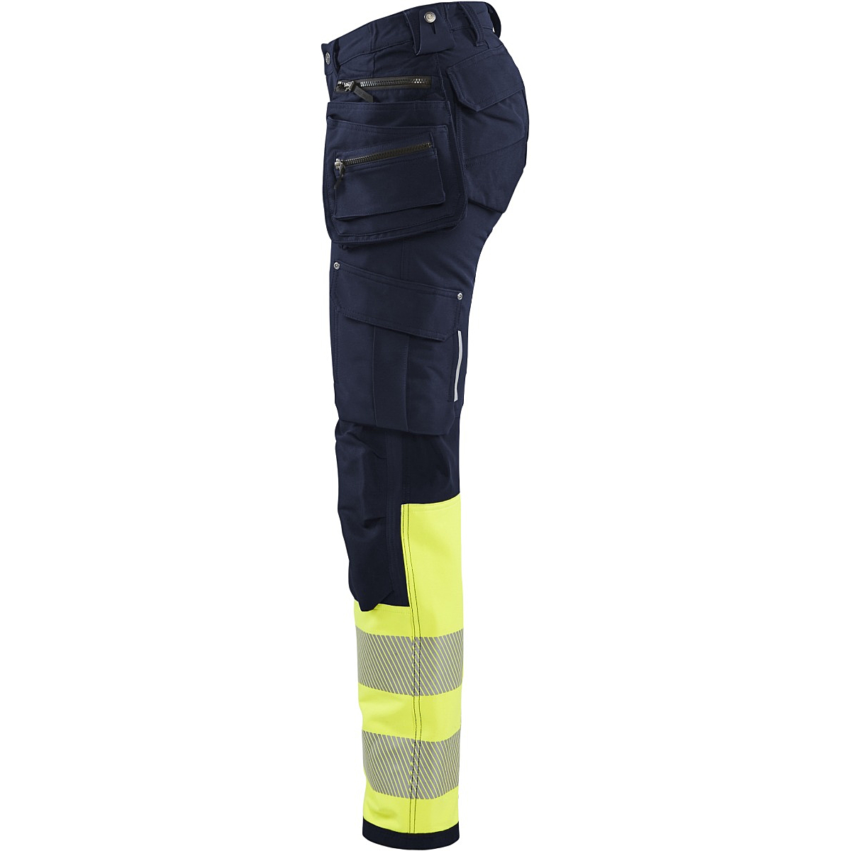 7193 Naisten highvis riipputaskuhousut 4-way stretch