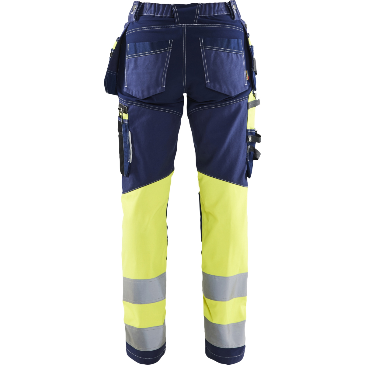 7196 Naisten highvis riipputaskuhousut stretch