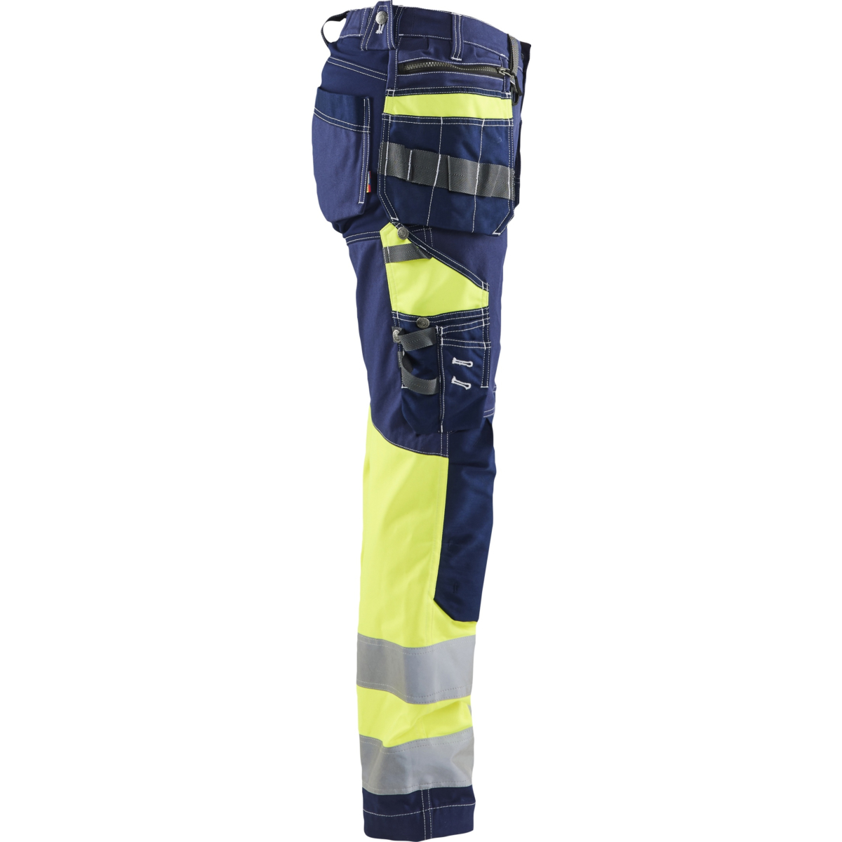 7196 Naisten highvis riipputaskuhousut stretch