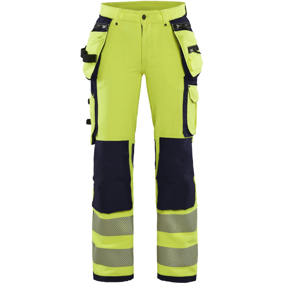 7197 Naisten highvis riipputaskuhousut 4-way stretch