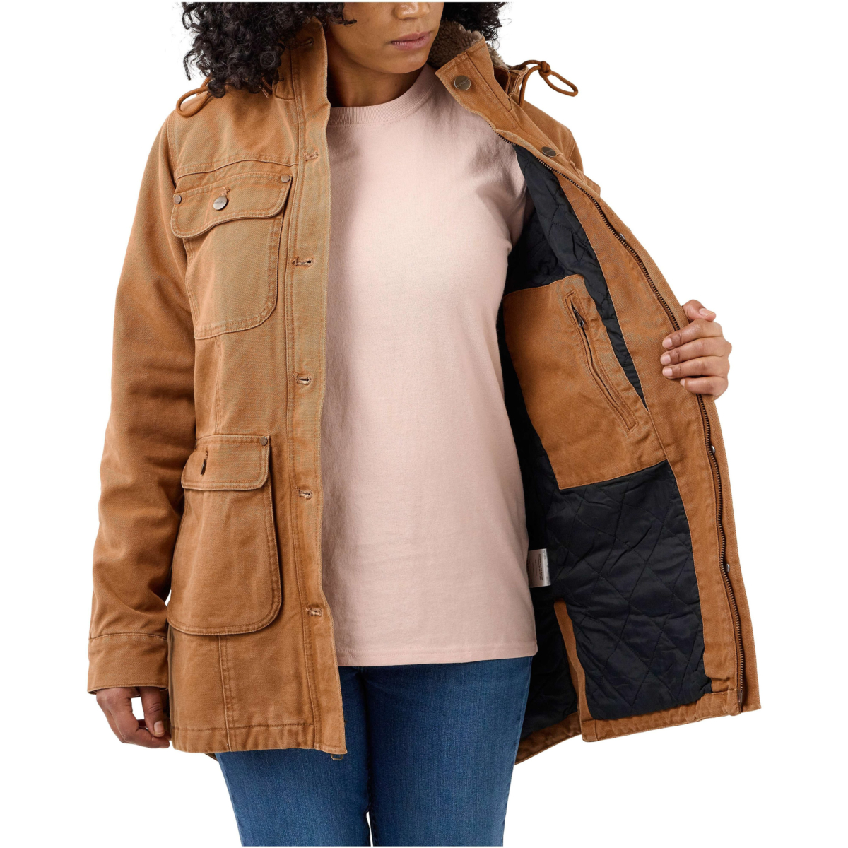 Väljä istuvuus, sään vaikutelman mukainen ankankuvioinen takki