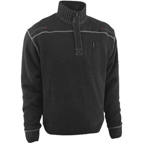 Neulottu neulepusero, jossa puolipitkä vetoketju