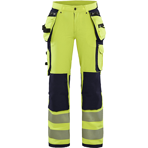 7197 Naisten highvis riipputaskuhousut 4-way stretch