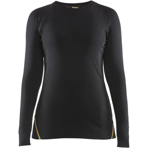 7213 Naisten palosuojattu pitkähihainen aluspaita, 68% merinovilla